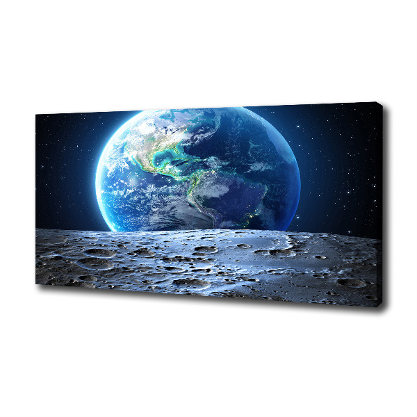 Cuadro canvas con impresión uv duradera horizontal Planeta Tierra