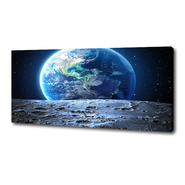 Cuadro canvas con impresión uv duradera horizontal Planeta Tierra