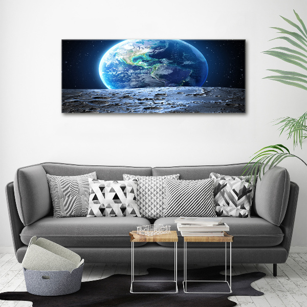 Cuadro canvas con impresión uv duradera horizontal Planeta Tierra