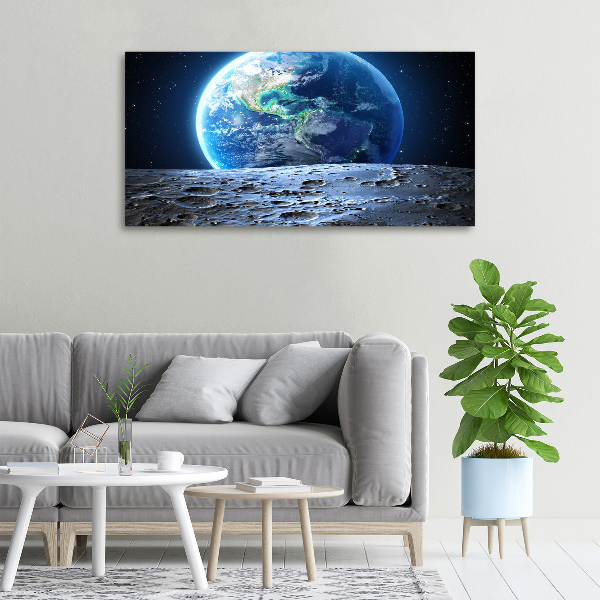 Cuadro canvas con impresión uv duradera horizontal Planeta Tierra