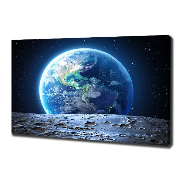 Cuadro canvas con impresión uv duradera horizontal Planeta Tierra