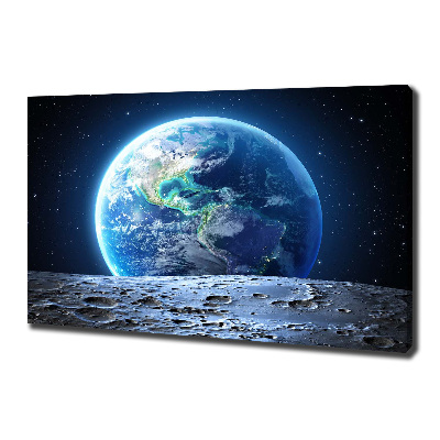 Cuadro canvas con impresión uv duradera horizontal Planeta Tierra