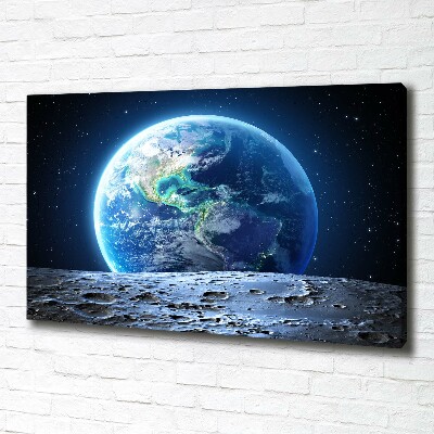 Cuadro canvas con impresión uv duradera horizontal Planeta Tierra