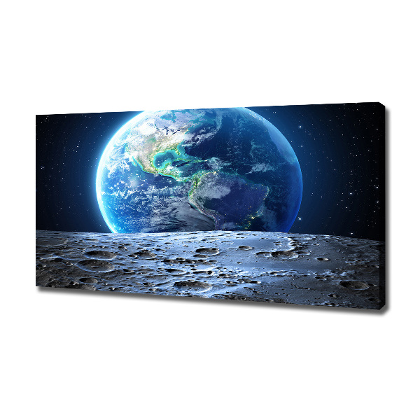 Cuadro canvas con impresión uv duradera horizontal Planeta Tierra
