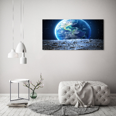 Cuadro canvas con impresión uv duradera horizontal Planeta Tierra