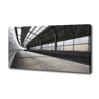 Cuadro canvas moderno de gran formato horizontal Carretera en el túnel
