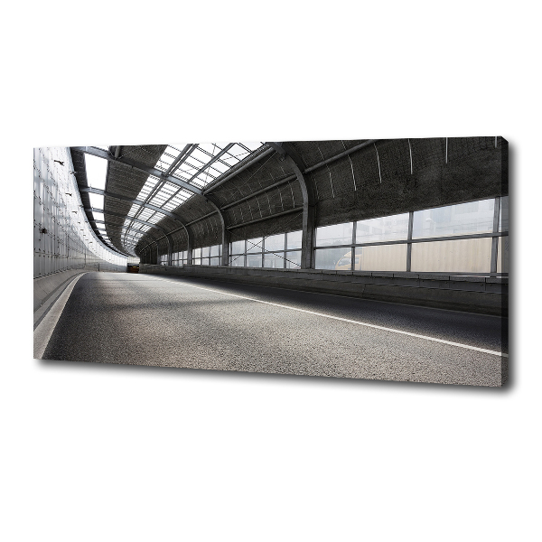 Cuadro canvas moderno de gran formato horizontal Carretera en el túnel