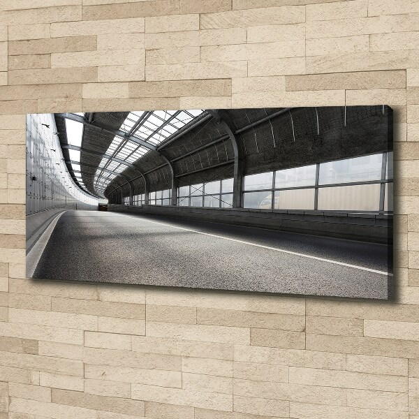 Cuadro canvas moderno de gran formato horizontal Carretera en el túnel