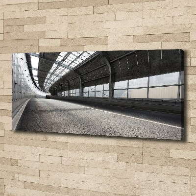 Cuadro canvas moderno de gran formato horizontal Carretera en el túnel