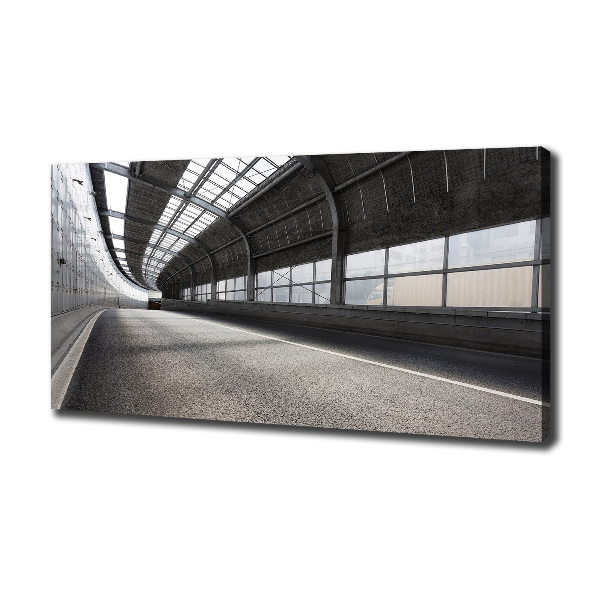 Cuadro canvas moderno de gran formato horizontal Carretera en el túnel