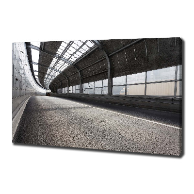 Cuadro canvas moderno de gran formato horizontal Carretera en el túnel