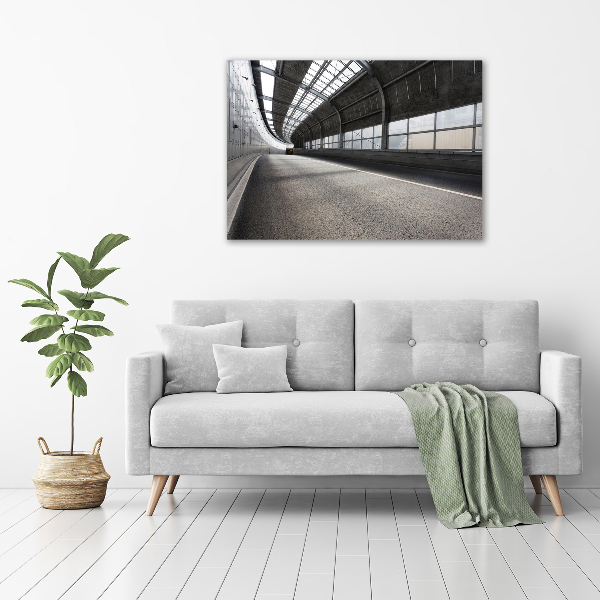 Cuadro canvas moderno de gran formato horizontal Carretera en el túnel