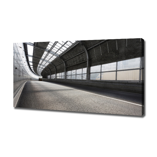 Cuadro canvas moderno de gran formato horizontal Carretera en el túnel