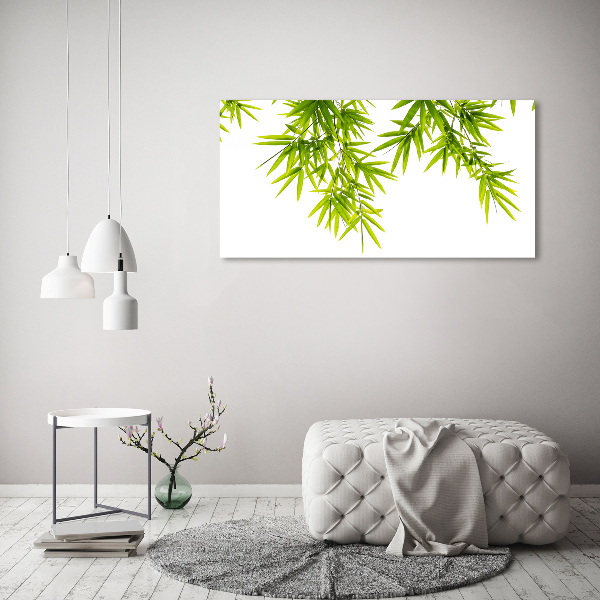Cuadro canvas con impresión uv duradera horizontal hojas de bambú