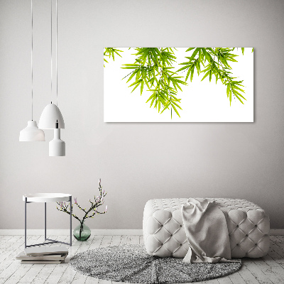 Cuadro canvas con impresión uv duradera horizontal hojas de bambú