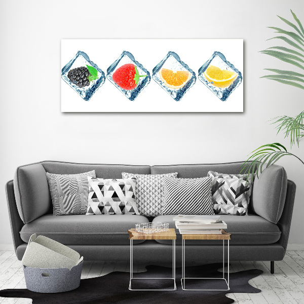 Cuadro canvas con impresión uv duradera horizontal Cubos de fruta