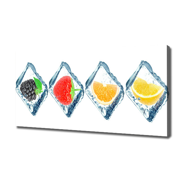 Cuadro canvas con impresión uv duradera horizontal Cubos de fruta