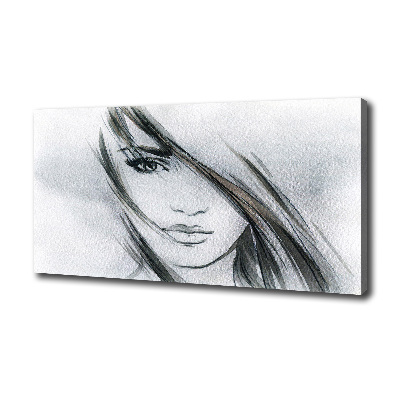 Cuadro canvas con impresión uv duradera horizontal Retrato de una mujer