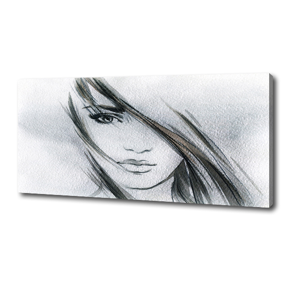 Cuadro canvas con impresión uv duradera horizontal Retrato de una mujer