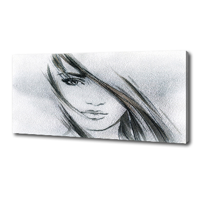 Cuadro canvas con impresión uv duradera horizontal Retrato de una mujer