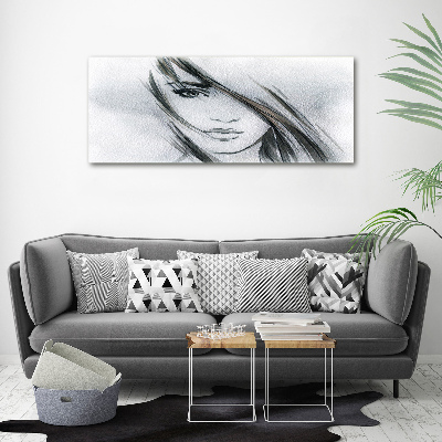 Cuadro canvas con impresión uv duradera horizontal Retrato de una mujer