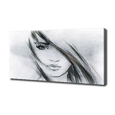 Cuadro canvas con impresión uv duradera horizontal Retrato de una mujer