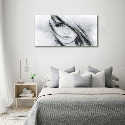 Cuadro canvas con impresión uv duradera horizontal Retrato de una mujer