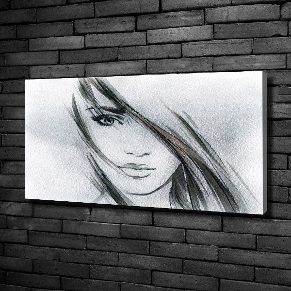 Cuadro canvas con impresión uv duradera horizontal Retrato de una mujer