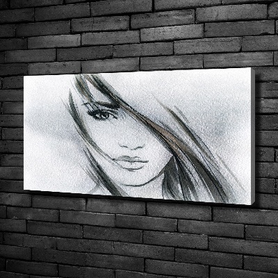 Cuadro canvas con impresión uv duradera horizontal Retrato de una mujer