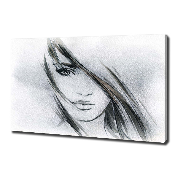 Cuadro canvas con impresión uv duradera horizontal Retrato de una mujer