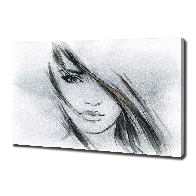 Cuadro canvas con impresión uv duradera horizontal Retrato de una mujer