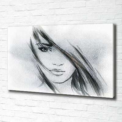Cuadro canvas con impresión uv duradera horizontal Retrato de una mujer