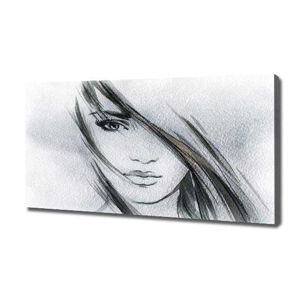 Cuadro canvas con impresión uv duradera horizontal Retrato de una mujer