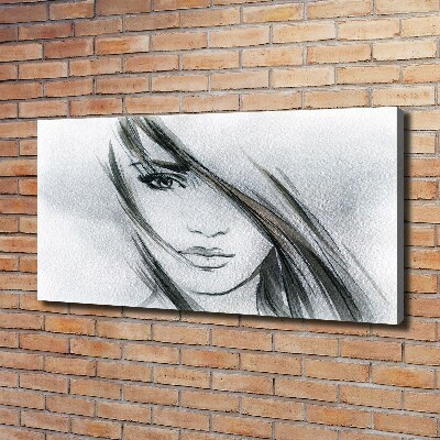 Cuadro canvas con impresión uv duradera horizontal Retrato de una mujer