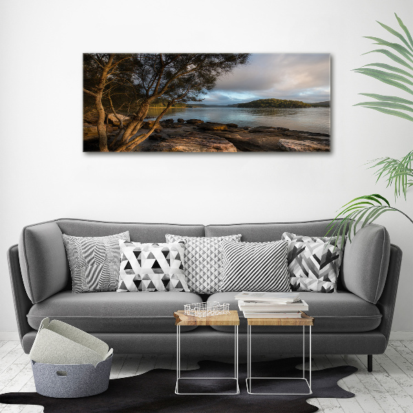 Cuadro canvas con impresión uv duradera horizontal Un árbol junto al río
