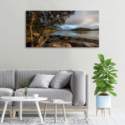 Cuadro canvas con impresión uv duradera horizontal Un árbol junto al río