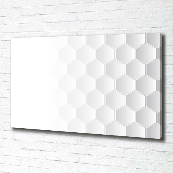 Foto en lienzo con acabado profesional horizontal Fondo de hexágonos
