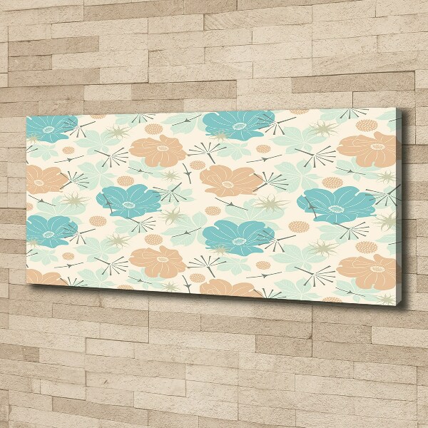 Cuadro canvas con impresión uv duradera horizontal Patrón floral