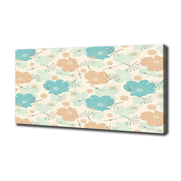Cuadro canvas con impresión uv duradera horizontal Patrón floral