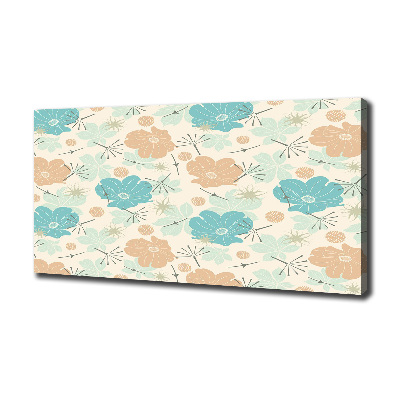 Cuadro canvas con impresión uv duradera horizontal Patrón floral