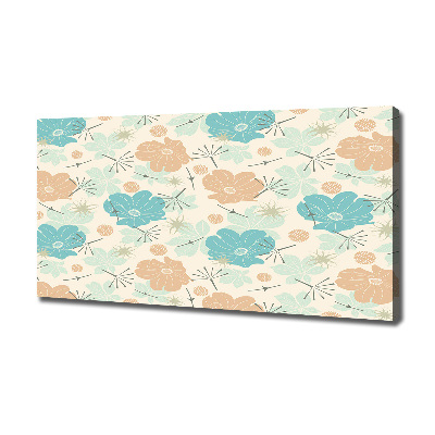 Cuadro canvas con impresión uv duradera horizontal Patrón floral