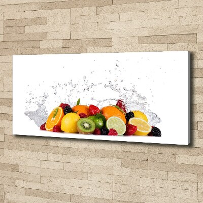 Foto en lienzo con acabado profesional horizontal Fruta y agua