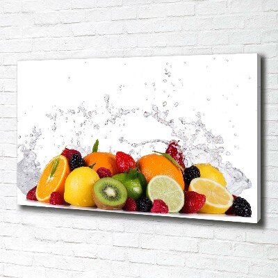 Foto en lienzo con acabado profesional horizontal Fruta y agua