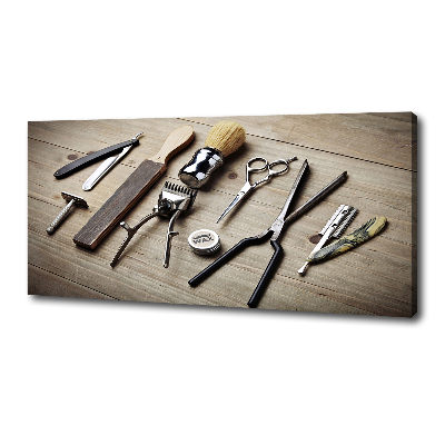 Fotocuadro en lienzo de alta calidad horizontal Peluquería masculina