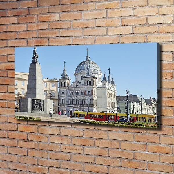 Cuadro canvas con impresión uv duradera horizontal Plaza de la Libertad de Łódź