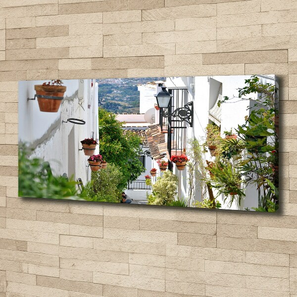 Cuadro canvas moderno de gran formato horizontal Una calle con encanto