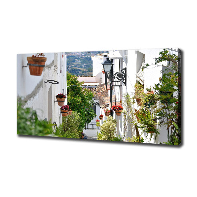 Cuadro canvas moderno de gran formato horizontal Una calle con encanto