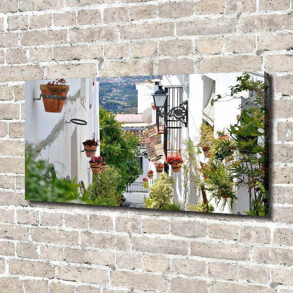 Cuadro canvas moderno de gran formato horizontal Una calle con encanto