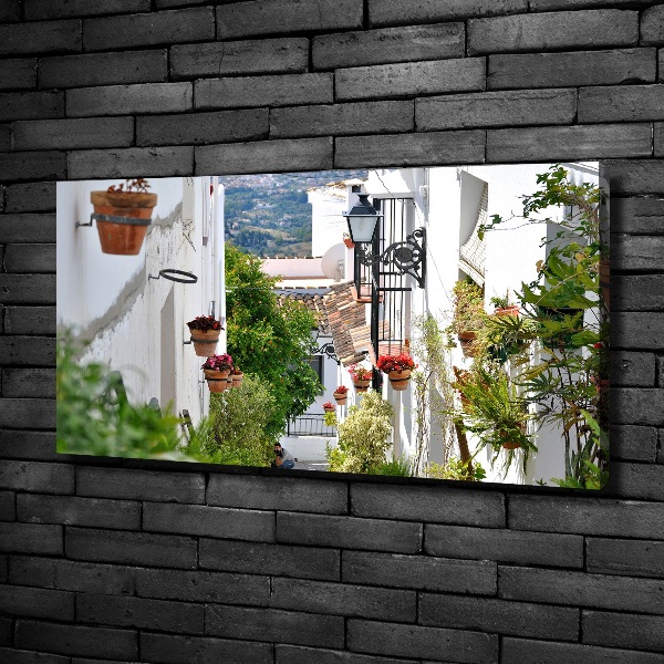 Cuadro canvas moderno de gran formato horizontal Una calle con encanto