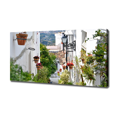 Cuadro canvas moderno de gran formato horizontal Una calle con encanto